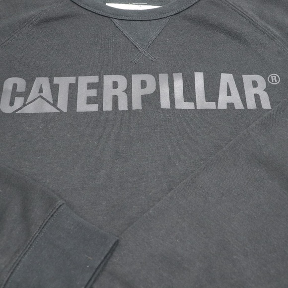Caterpillar Equipment Tools Black Logo Long Sleeve Sweatshirt Size Large - Picture 2 of 10